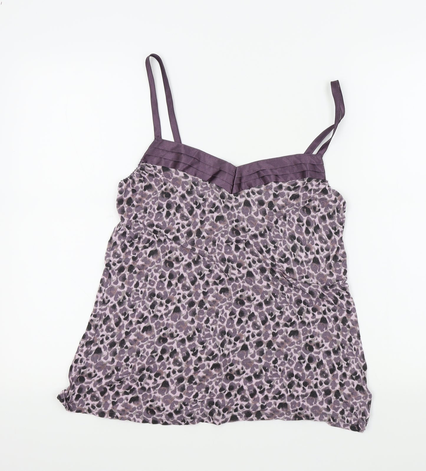 F&F Womens Purple Animal Print  Basic T-Shirt Size 12