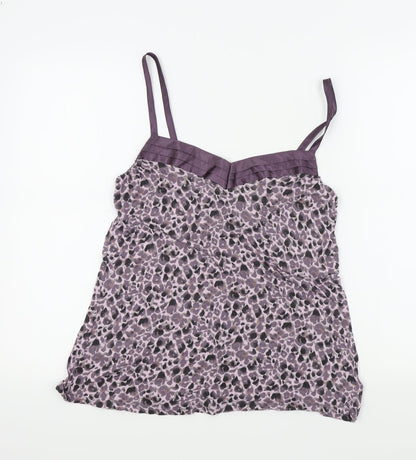 F&F Womens Purple Animal Print  Basic T-Shirt Size 12