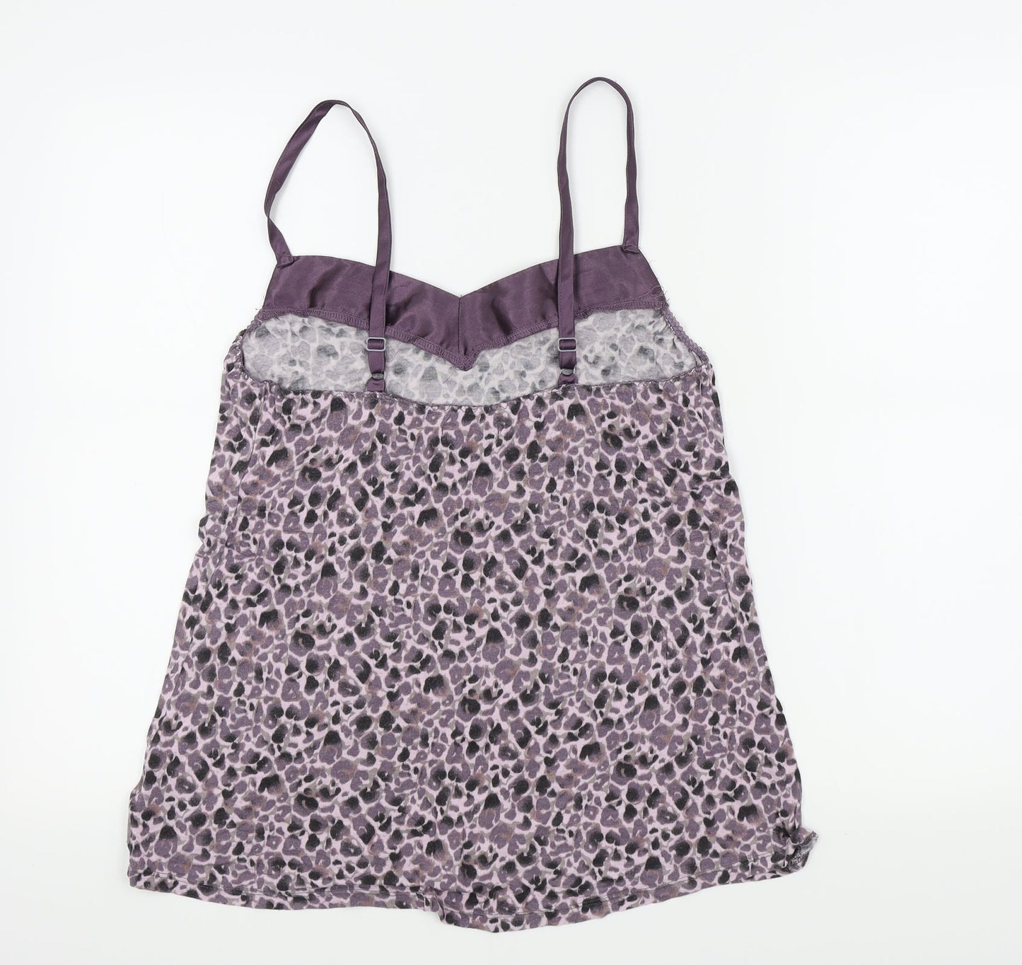 F&F Womens Purple Animal Print  Basic T-Shirt Size 12