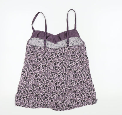 F&F Womens Purple Animal Print  Basic T-Shirt Size 12