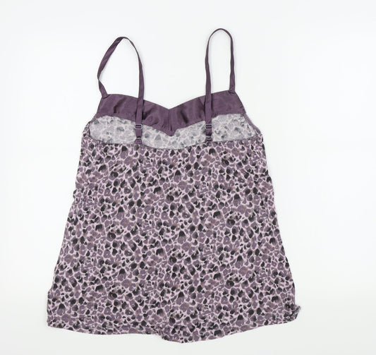 F&F Womens Purple Animal Print  Basic T-Shirt Size 12