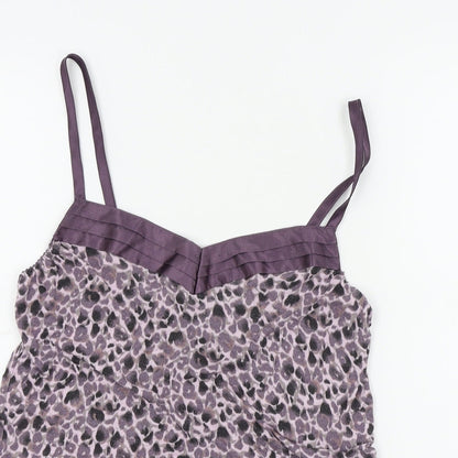 F&F Womens Purple Animal Print  Basic T-Shirt Size 12