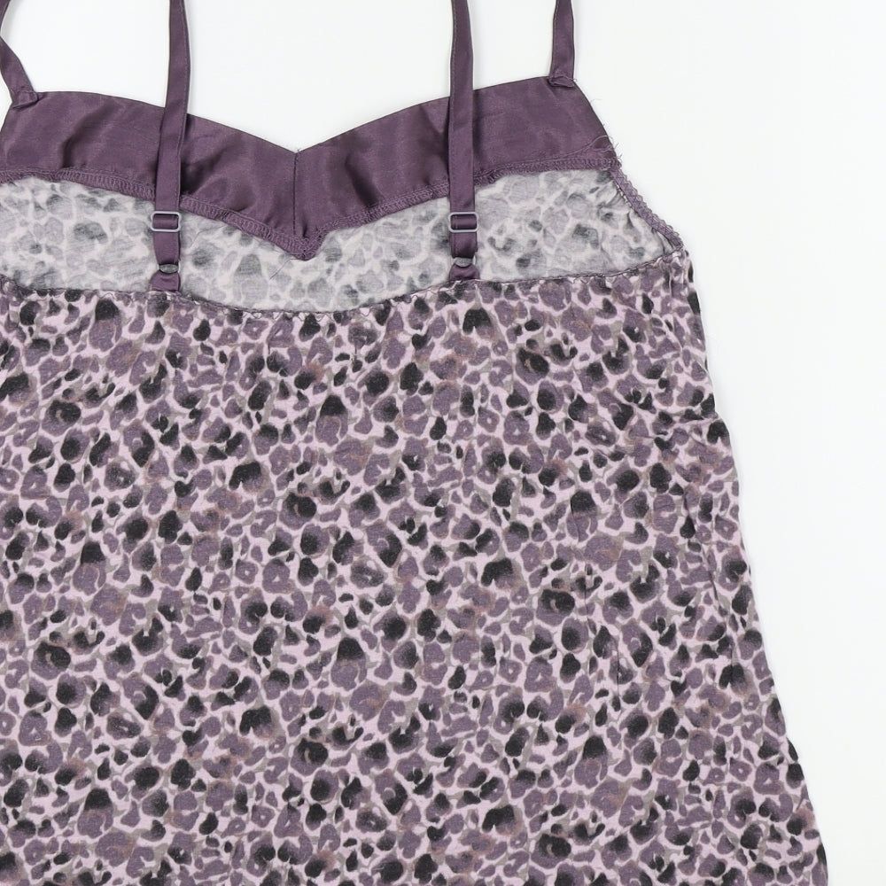 F&F Womens Purple Animal Print  Basic T-Shirt Size 12