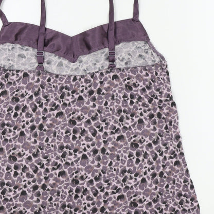 F&F Womens Purple Animal Print  Basic T-Shirt Size 12