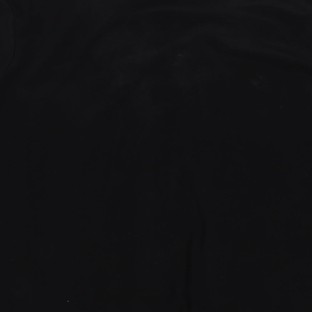 JIN ABE Womens Black Floral  Basic T-Shirt Size 8