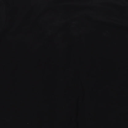 JIN ABE Womens Black Floral  Basic T-Shirt Size 8