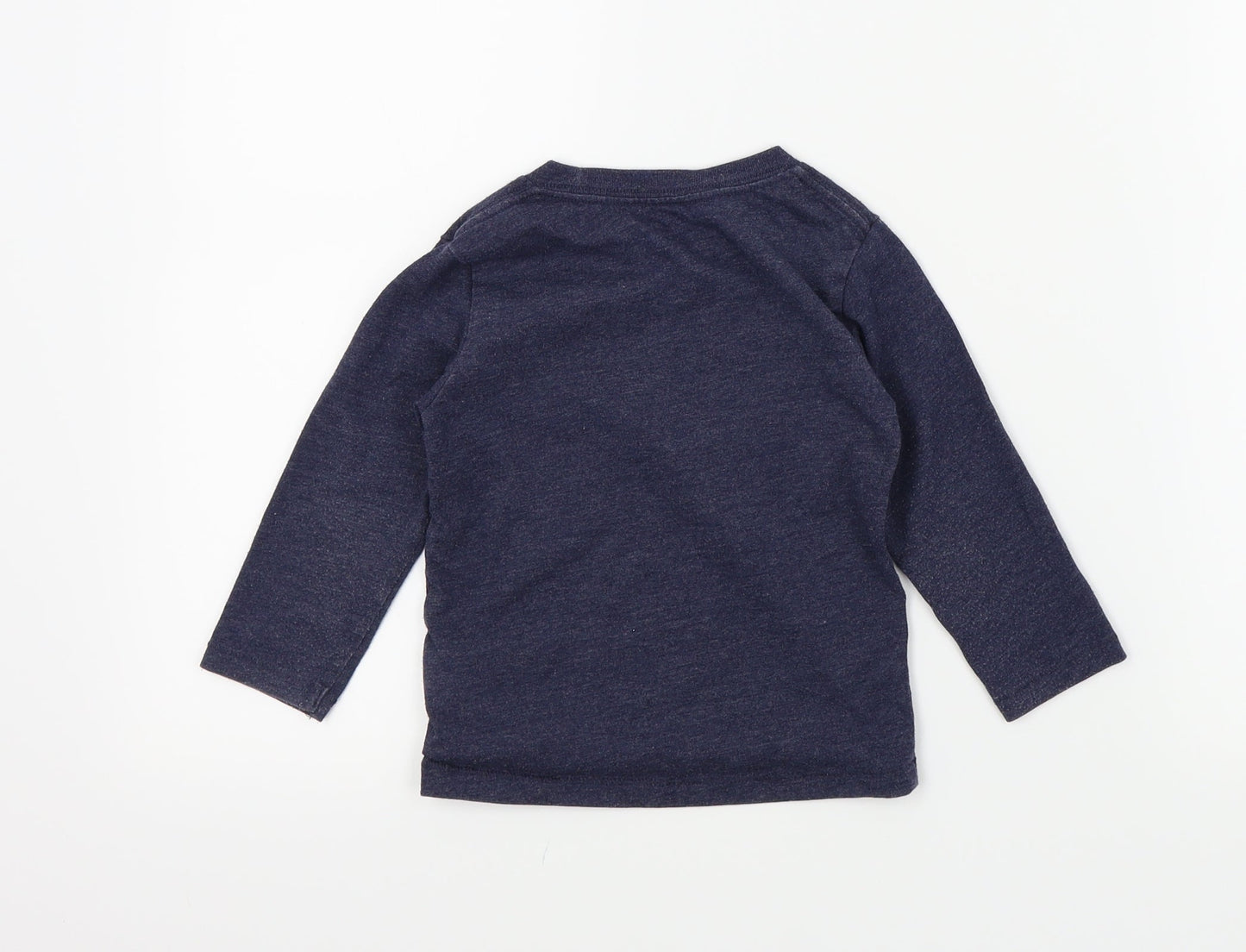 BABY GAOP Baby Blue Houndstooth  Basic T-Shirt Size 12-18 Months