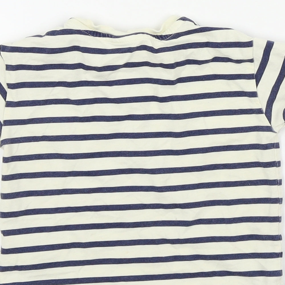 H&M Baby Blue Striped  Basic T-Shirt Size 6-9 Months