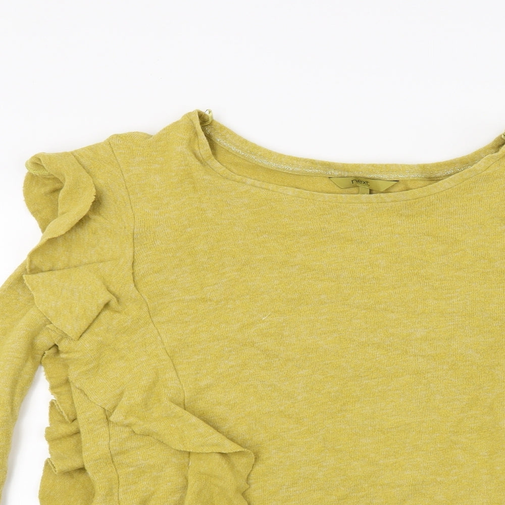 Womens UK Size 14 NEXT Yellow Tunic Sweatshirt