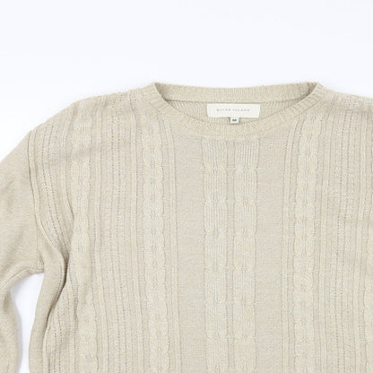 River Island Mens Beige  Knit Pullover Jumper Size M