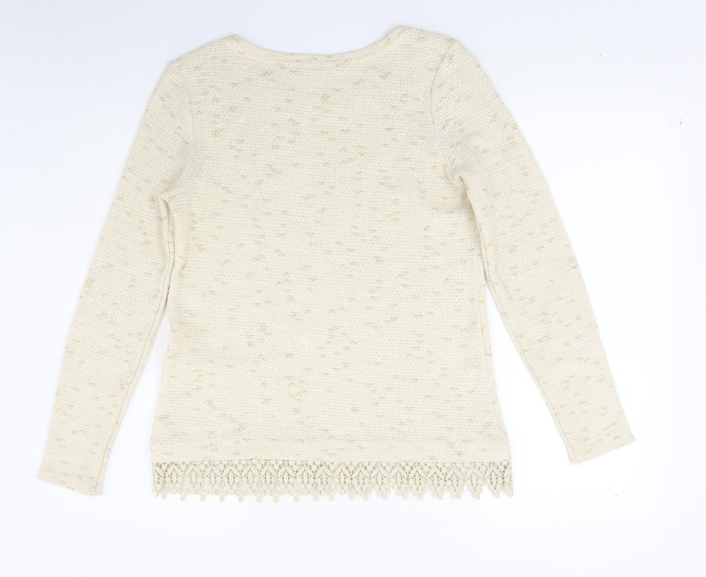 George Womens Beige  Knit Tunic Jumper Size 8  - BUTTERFLIES