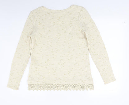 George Womens Beige  Knit Tunic Jumper Size 8  - BUTTERFLIES