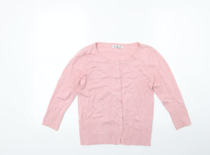 Select Womens Pink  Knit Cardigan Jumper Size 8