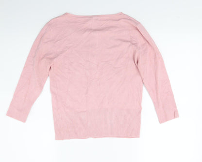 Select Womens Pink  Knit Cardigan Jumper Size 8