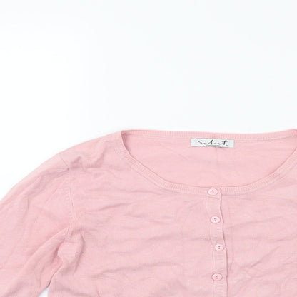 Select Womens Pink  Knit Cardigan Jumper Size 8