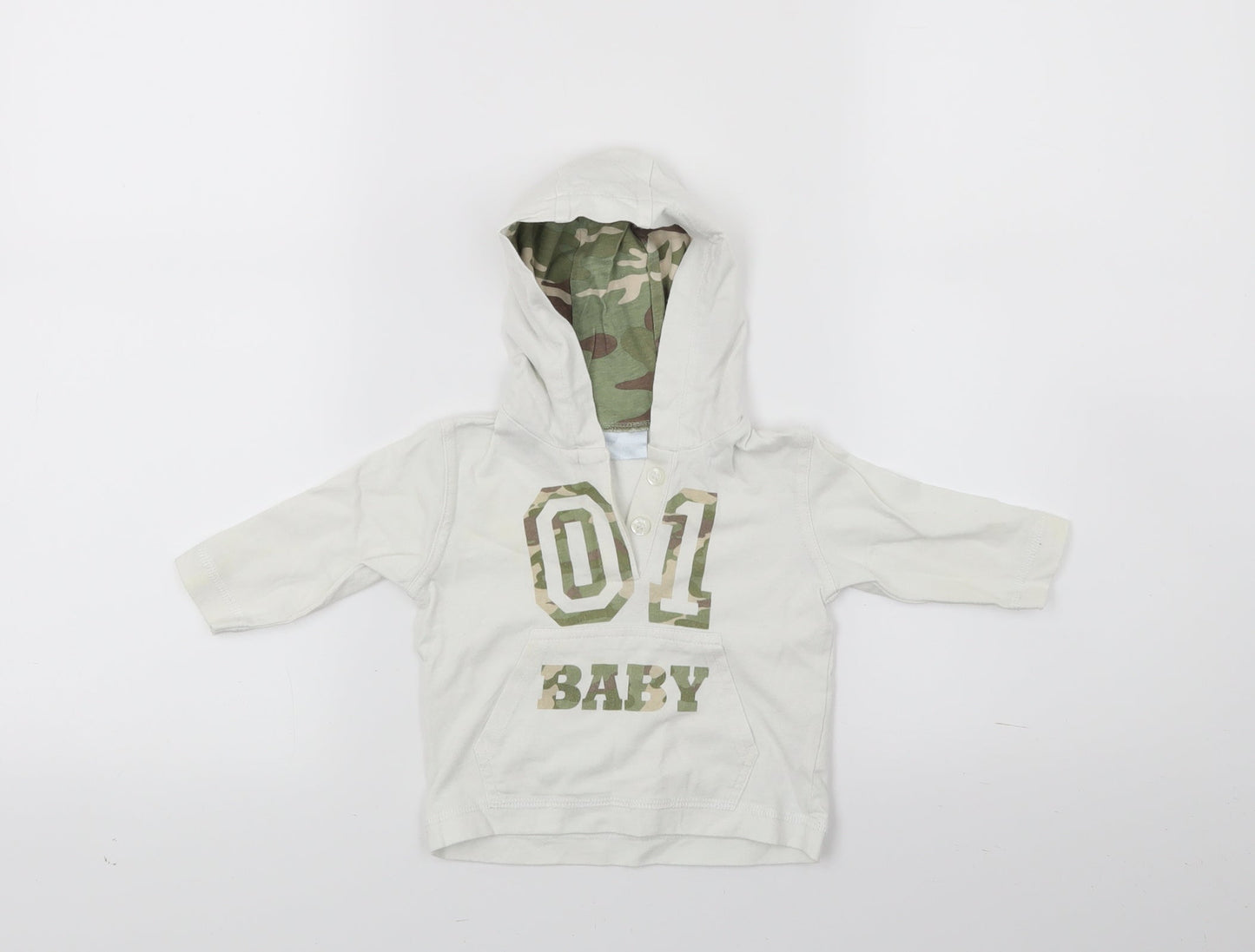 Cherokee Baby White   Pullover Jumper Size 3-6 Months  - 01 Baby