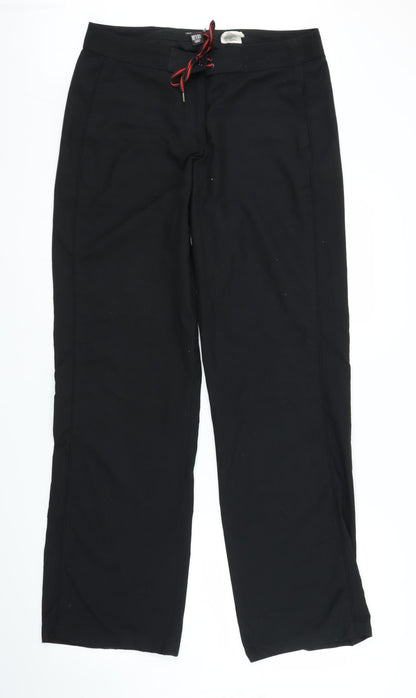 Womens UK Size 14 H&M Regular Fit Windbreaker Black Trousers