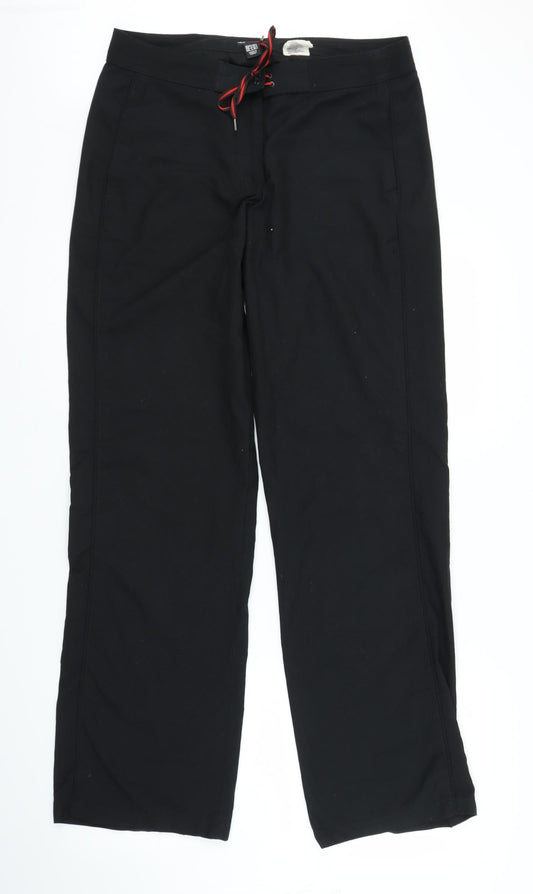 Womens UK Size 14 H&M Regular Fit Windbreaker Black Trousers