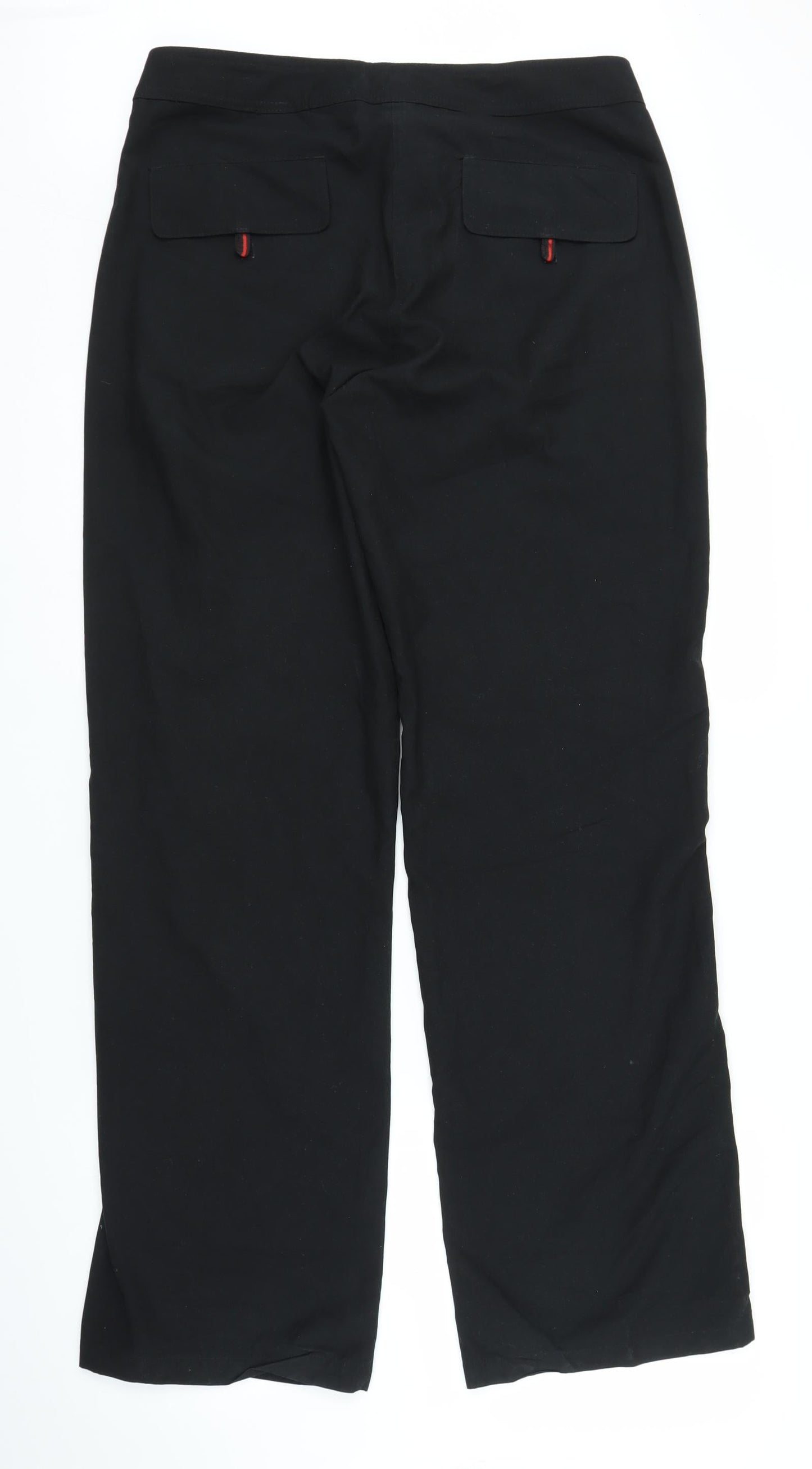 Womens UK Size 14 H&M Regular Fit Windbreaker Black Trousers