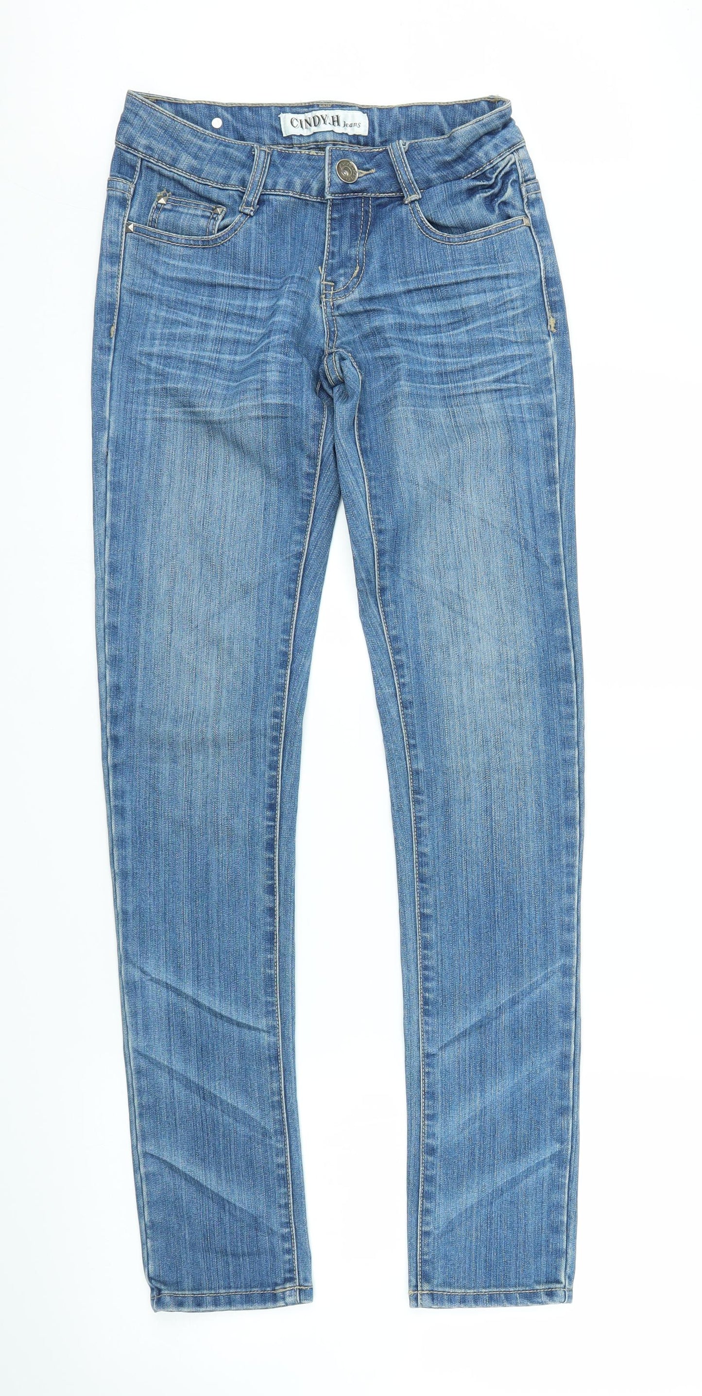 Cindy H Womens Blue  Denim Skinny Jeans Size 6 L30 in
