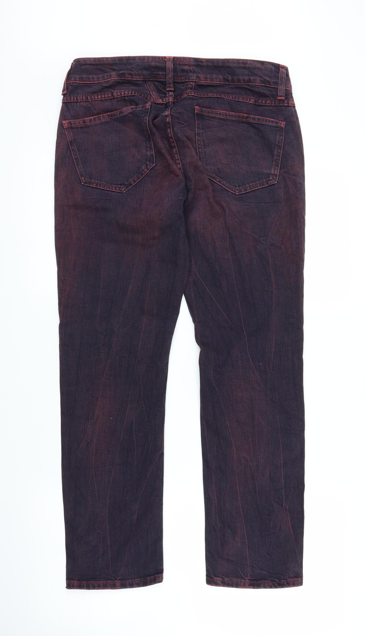 Mens UK Size 30 in Closure Regular Fit Straight Purple Jeans