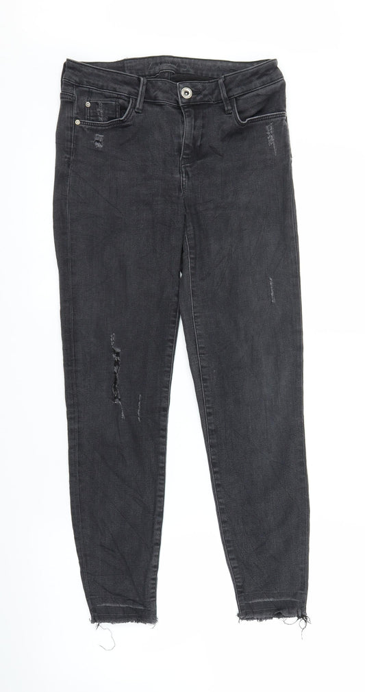 Zara Womens Black  Denim Skinny Jeans Size 8 L23 in