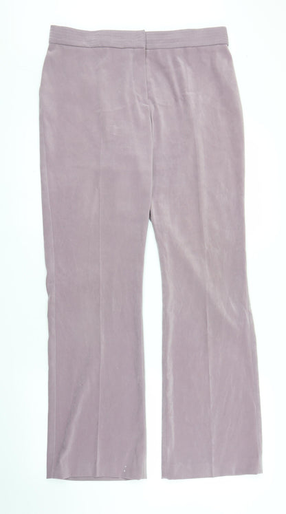 M&S Womens Purple   Trousers  Size 14 L29 in