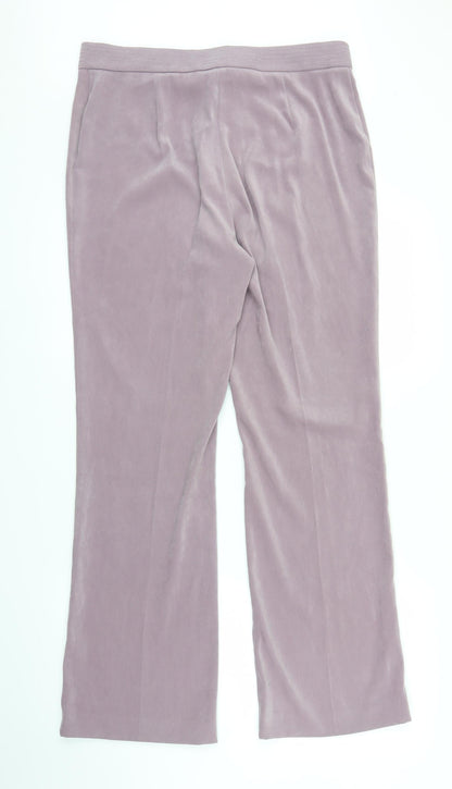 M&S Womens Purple   Trousers  Size 14 L29 in