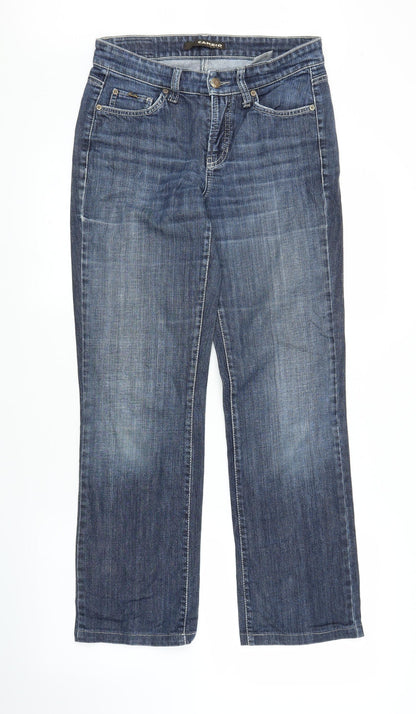 Womens UK Size 10 Cambio Regular Fit Straight Blue Jeans