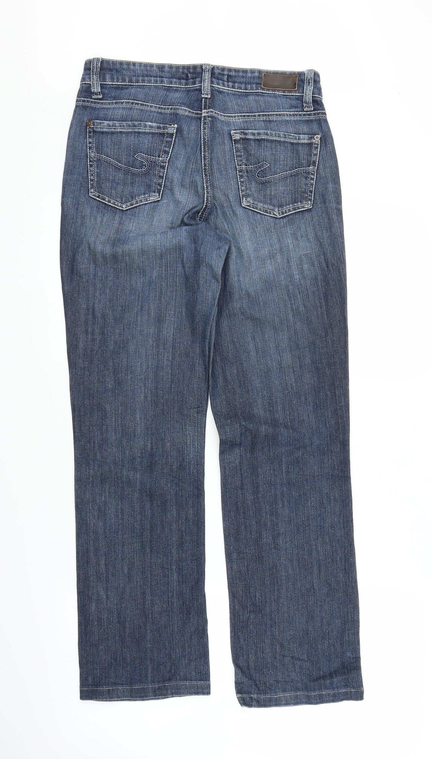 Womens UK Size 10 Cambio Regular Fit Straight Blue Jeans