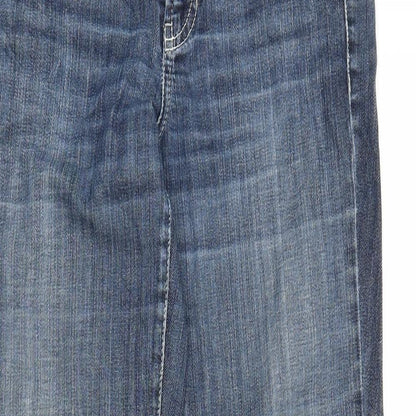 Womens UK Size 10 Cambio Regular Fit Straight Blue Jeans