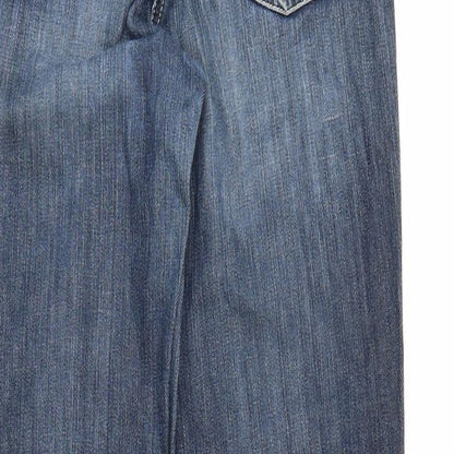 Womens UK Size 10 Cambio Regular Fit Straight Blue Jeans