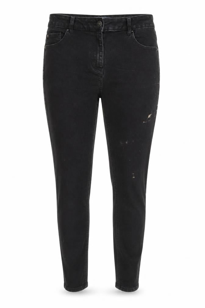 Womens UK Size 12 Papaya Regular Fit Skinny Black Jeans
