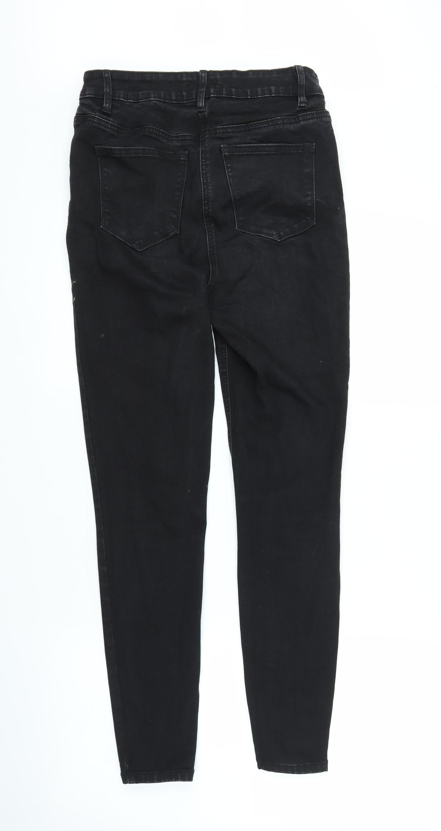 Womens UK Size 12 Papaya Regular Fit Skinny Black Jeans