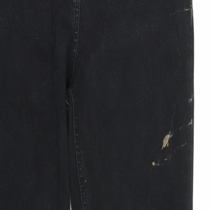 Womens UK Size 12 Papaya Regular Fit Skinny Black Jeans