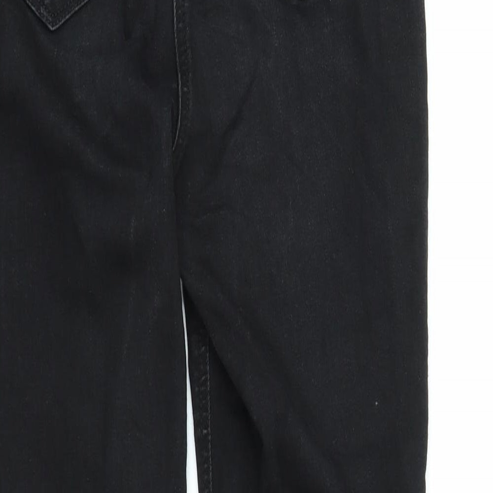 Womens UK Size 12 Papaya Regular Fit Skinny Black Jeans