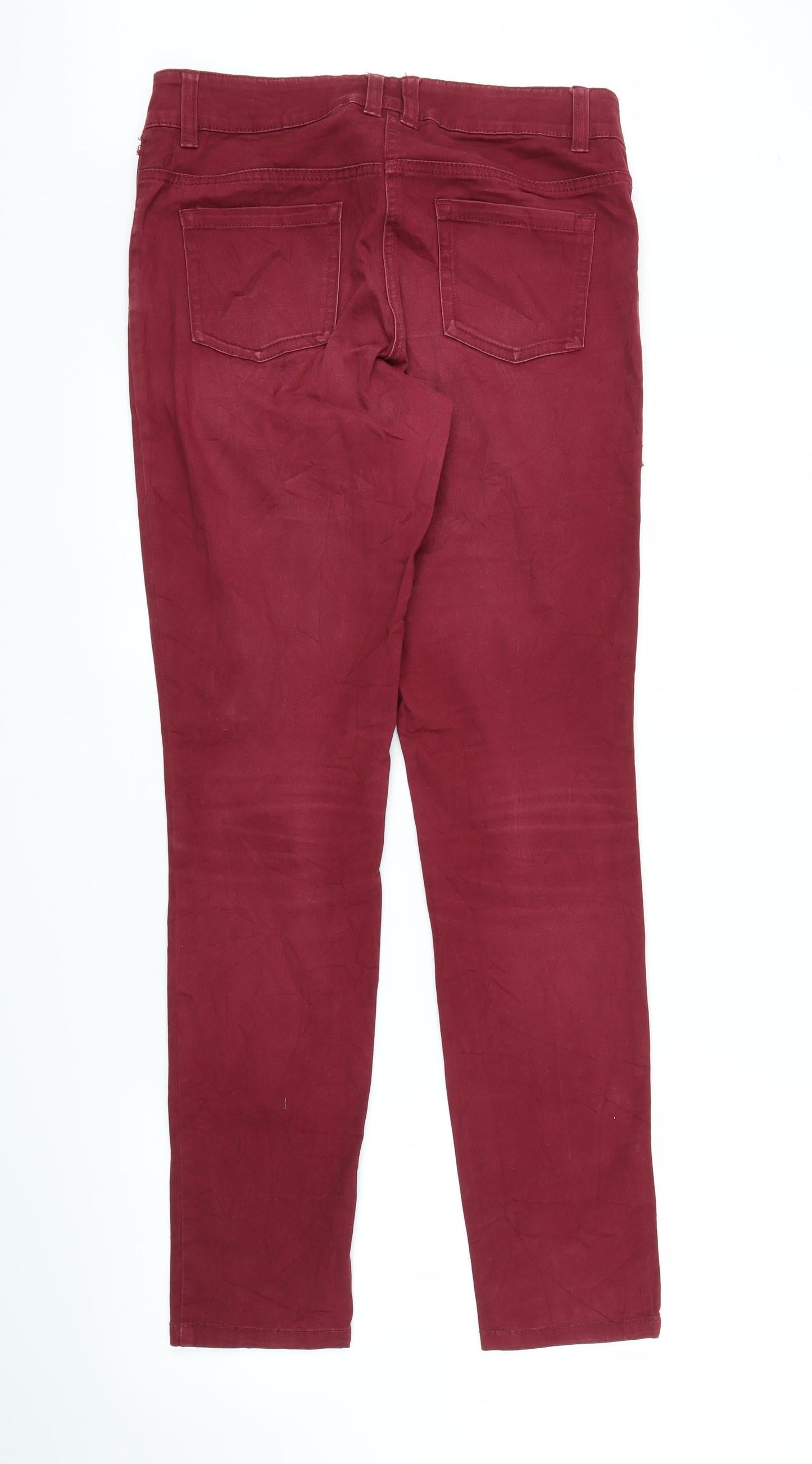 Womens UK Size 10 Blue Motion Regular Fit Chino Purple Trousers