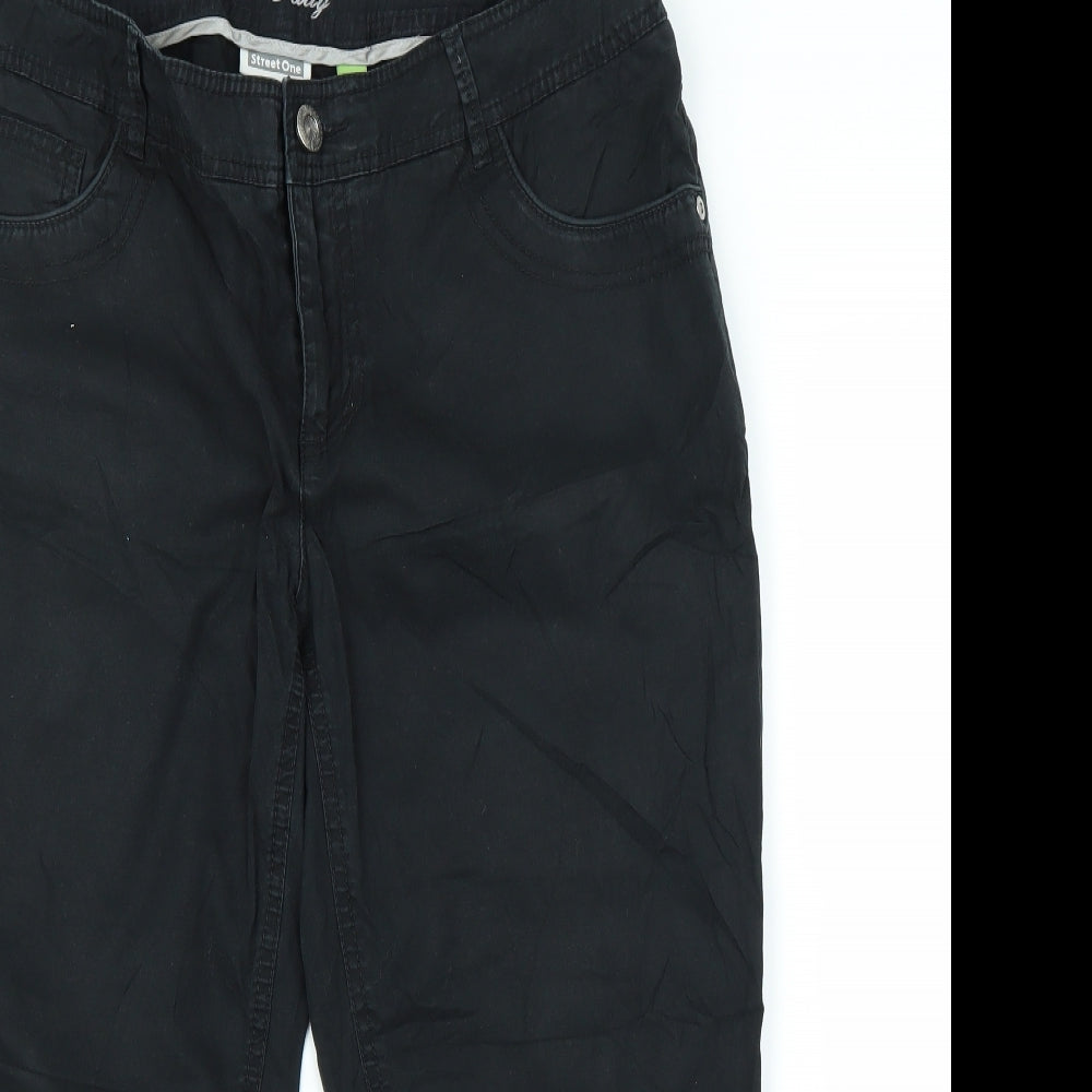 Sady Womens Black   Capri Trousers Size L L21 in