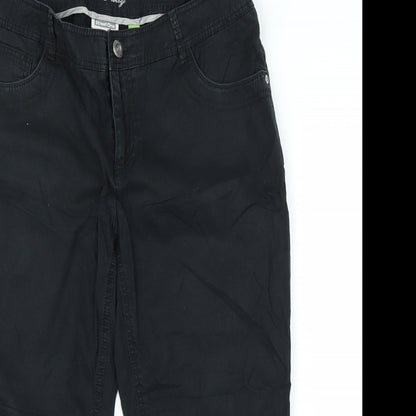 Sady Womens Black   Capri Trousers Size L L21 in