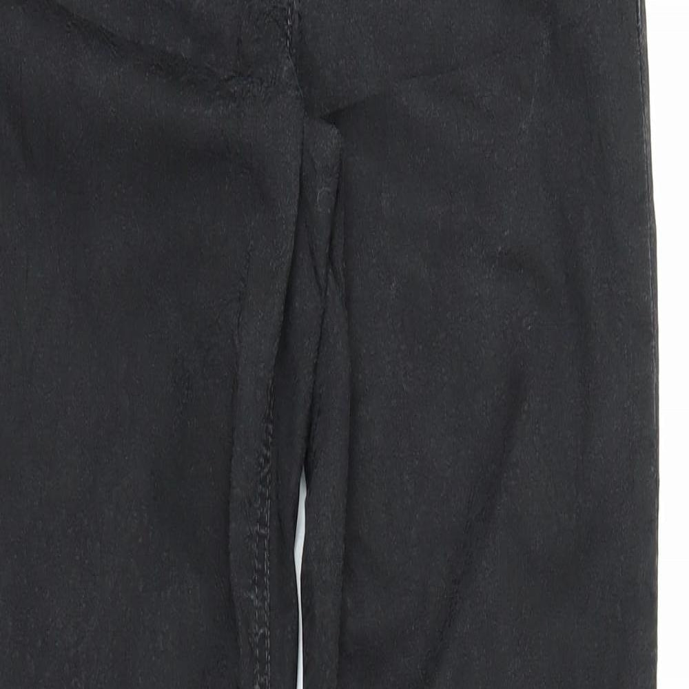 Gerry Weber Womens Black Floral Denim Straight Jeans Size 8 L31 in