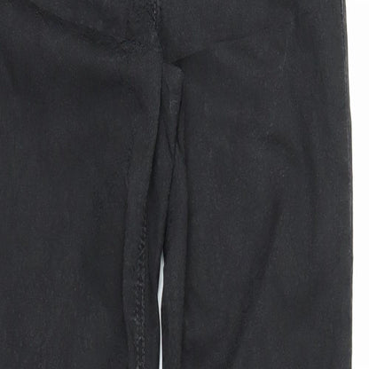 Gerry Weber Womens Black Floral Denim Straight Jeans Size 8 L31 in