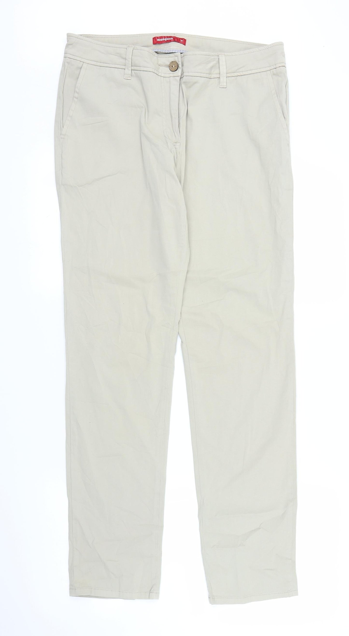 Mangunn Womens Beige   Carpenter Trousers Size 10 L30 in