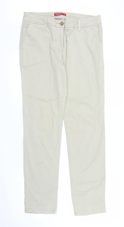 Mangunn Womens Beige   Carpenter Trousers Size 10 L30 in