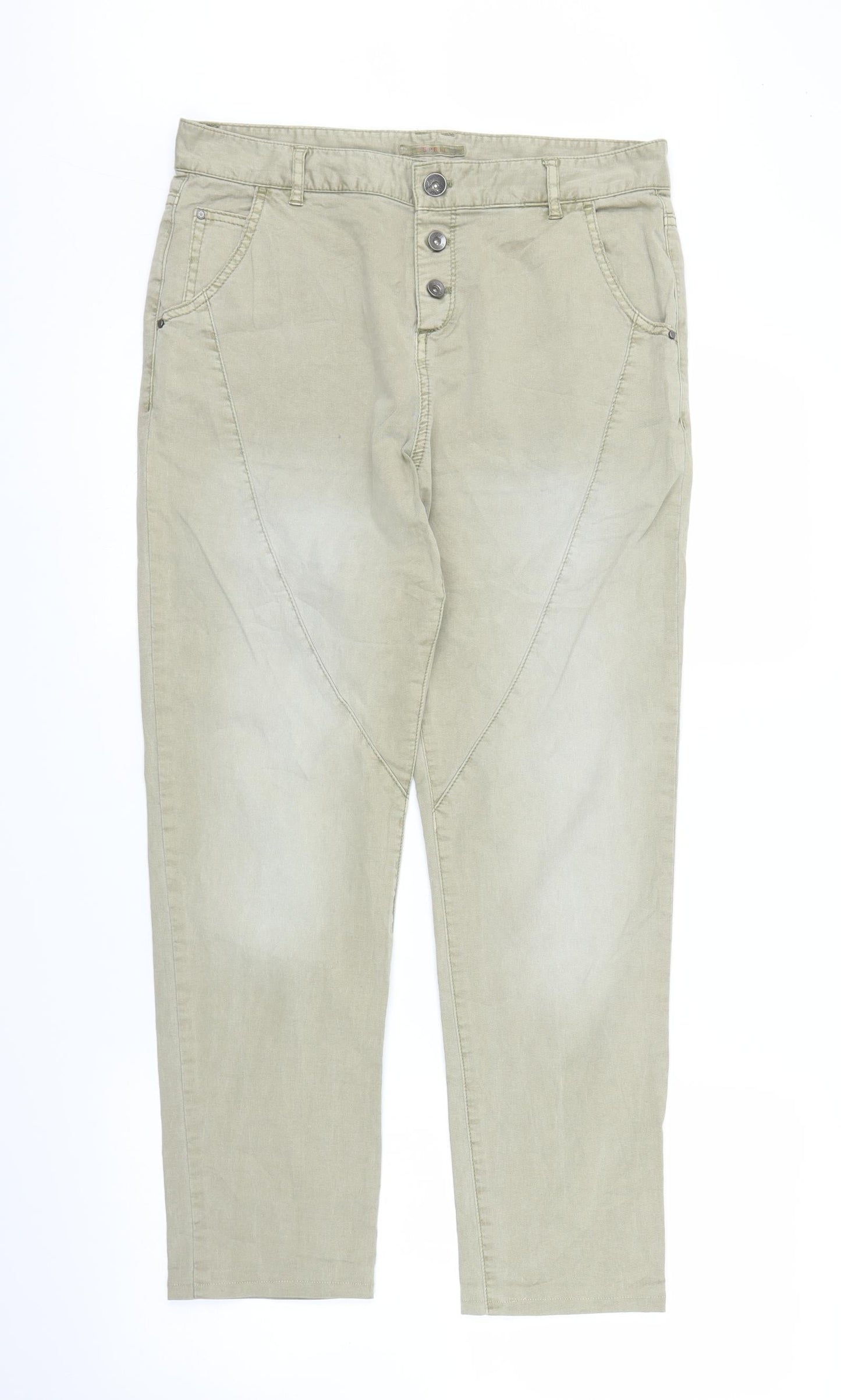 Espirit Womens Beige   Carpenter Trousers Size 10 L25 in