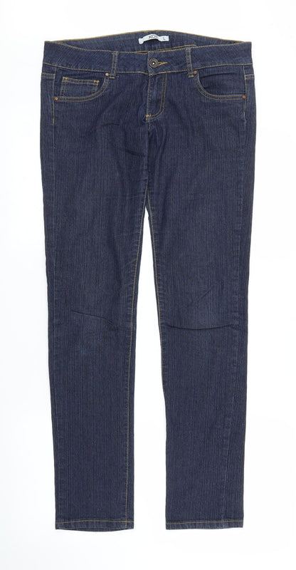 Koe Womens Blue  Denim Straight Jeans Size L L29.5 in