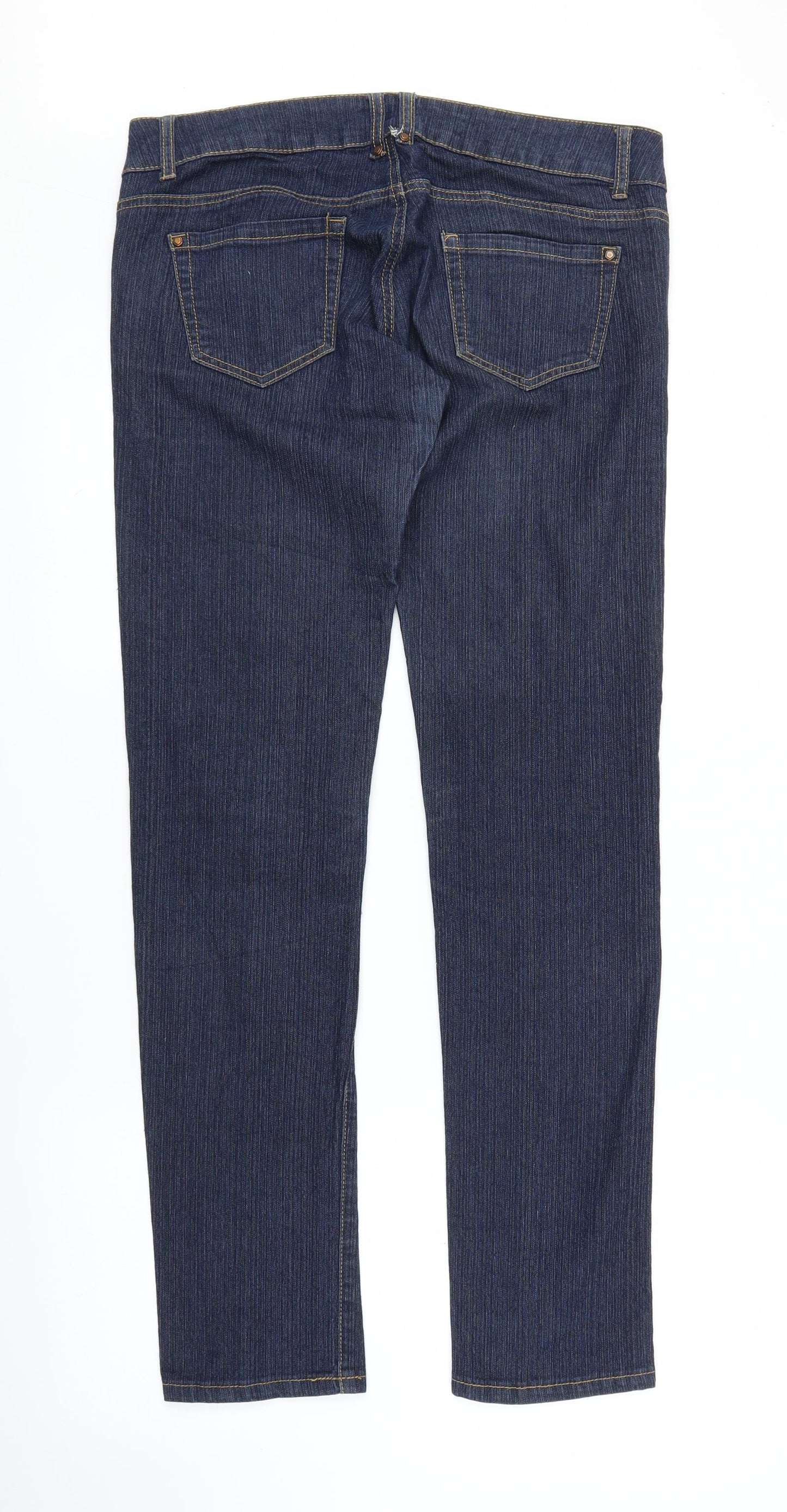 Koe Womens Blue  Denim Straight Jeans Size L L29.5 in