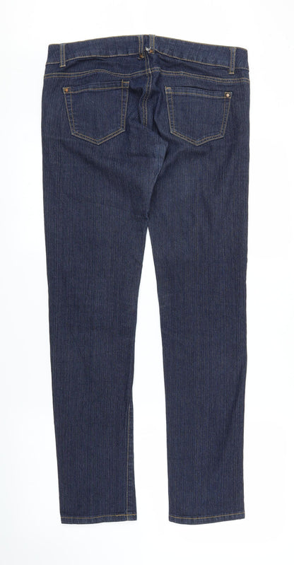 Koe Womens Blue  Denim Straight Jeans Size L L29.5 in