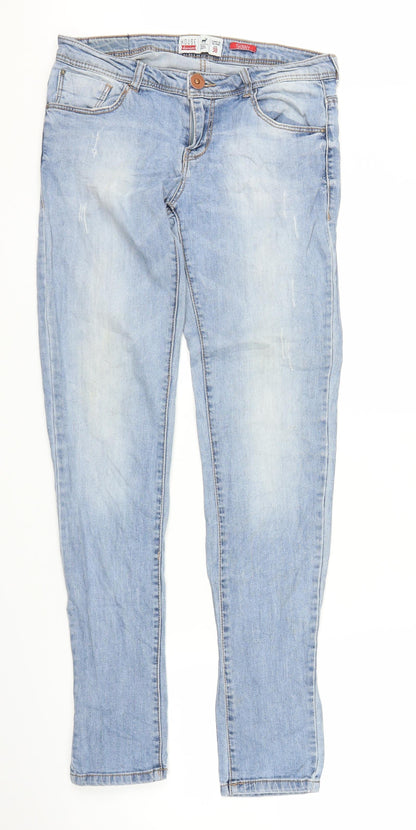 Womens UK Size 10 House Regular Fit Skinny Blue Jeans