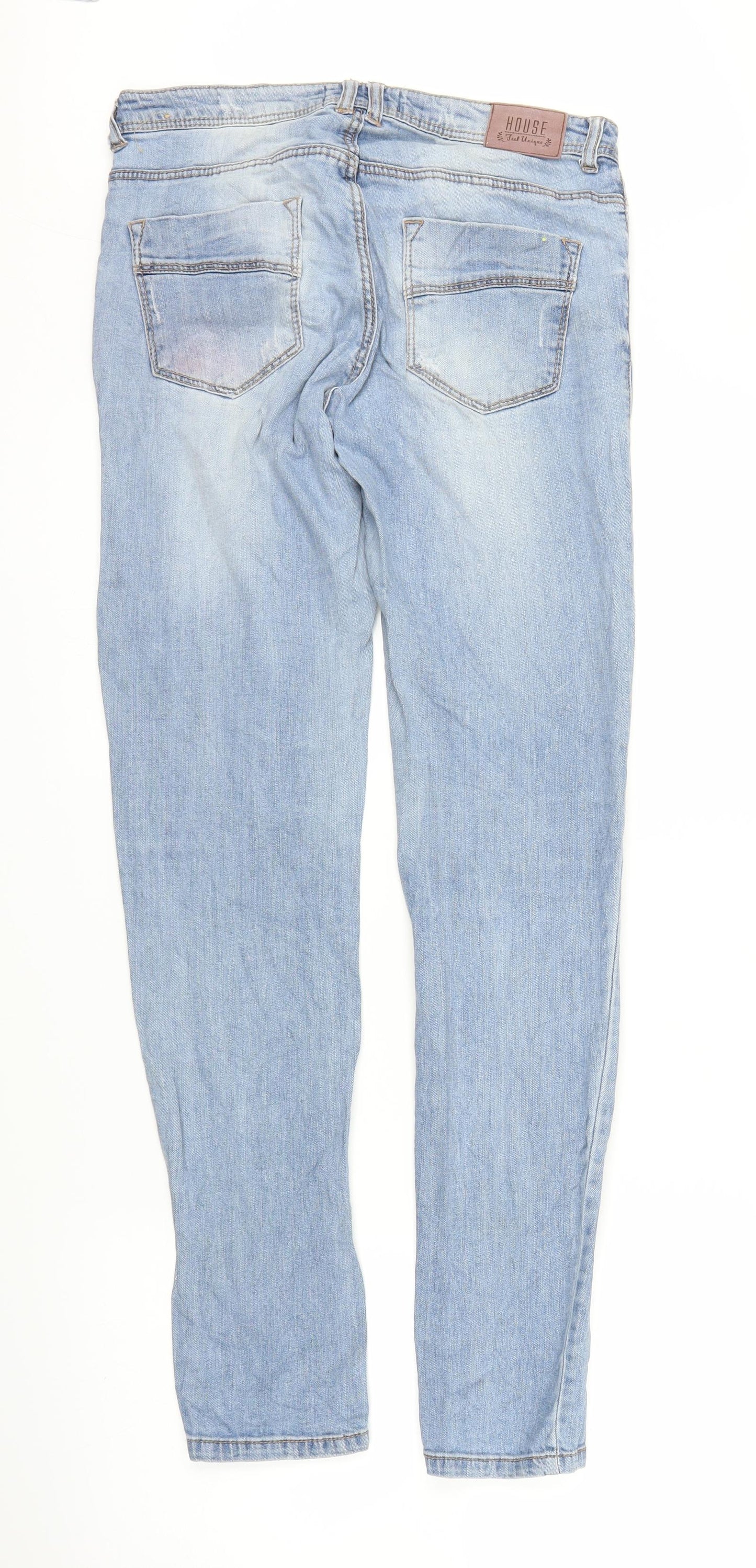 Womens UK Size 10 House Regular Fit Skinny Blue Jeans