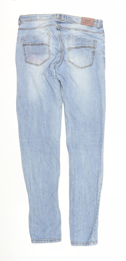 Womens UK Size 10 House Regular Fit Skinny Blue Jeans